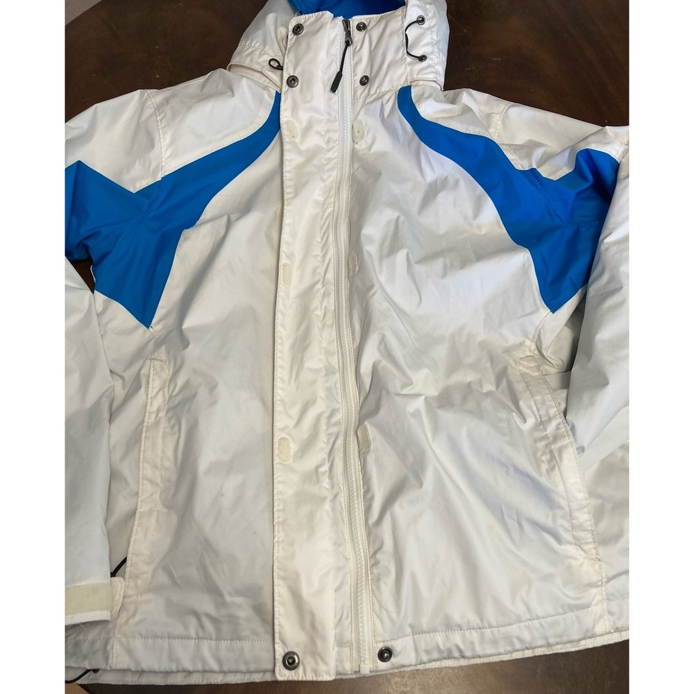 Columbia Interchange Women's White Blue Size XL Winter Coat Fleece Jacket Blue - Picture 2 of 13